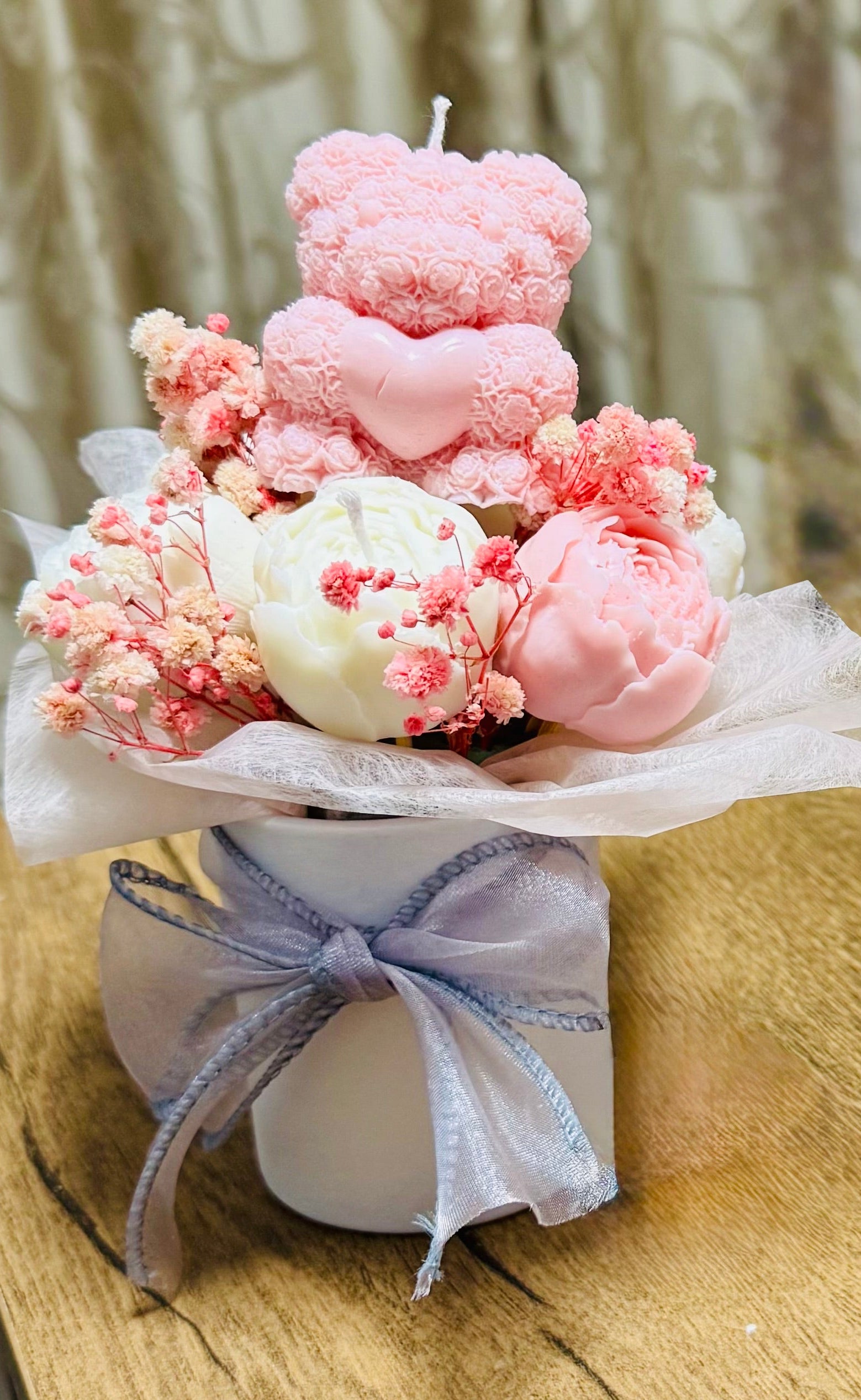 Sweet Rose Bear Arrangement