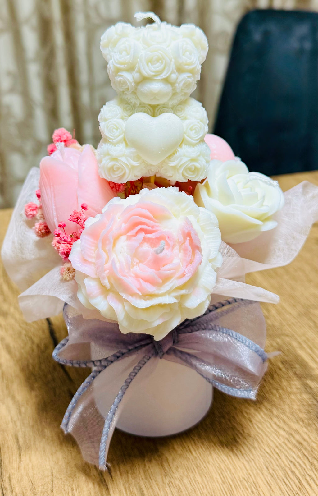 Sweet Rose Bear Arrangement