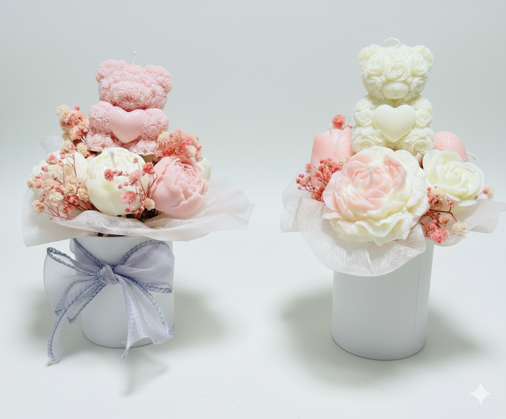 Sweet Rose Bear Arrangement